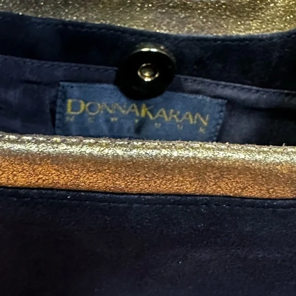 Donna Karan New York Vintage (1991) Black Suede Bag NWT - Picture 9 of 10